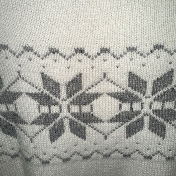 Woolrich Sweater Fair Isle Snowflake Long Sleeve Small  Wool Blend  Buttons - Picture 7 of 13